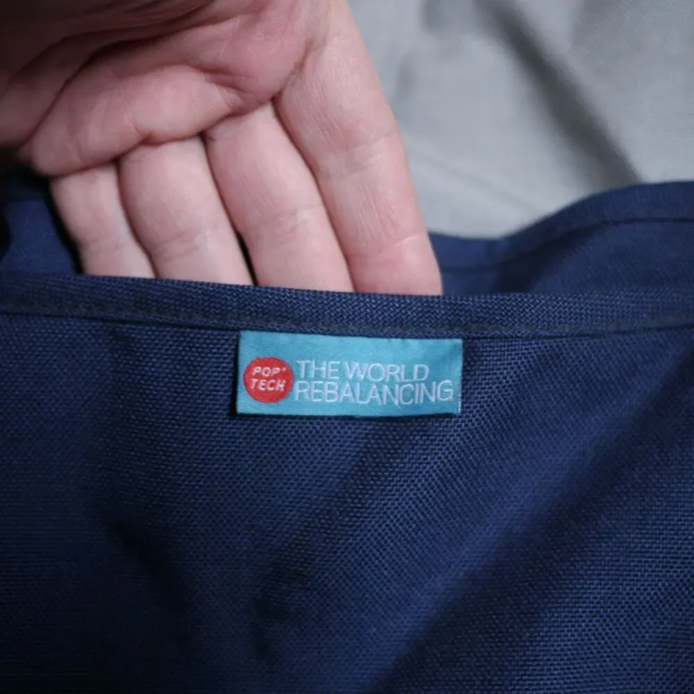 Genuine POPTECH Rickshaw Zero Messenger San Francisco Blue Nylon Shoulder Bag